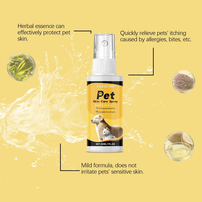Pet skin care spray